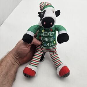 Chick-fil-A Christmas Cow Plush Small Green Merry Chikin 2 All Stuffed Toy Promo